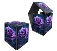 RWUTYTIUL Boîte de rangement pour cartes MTG Commander, boîte de rangement pour cartes pouvant contenir plus de 100 cartes à manches, cuir synthétique, grande taille, aimant puissant, pour jeux de
