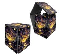 RWUTYTIUL Boîte de rangement pour cartes MTG Commander, boîte de rangement pour cartes pouvant contenir plus de 100 cartes à manches, cuir PU, grande taille, aimant puissant, pour jeux de société