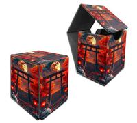 RWUTYTIUL Boîte de rangement pour cartes MTG Commander, boîte de rangement pour cartes pouvant contenir plus de 100 cartes à manches, cuir synthétique, grande taille, aimant puissant, pour jeux de