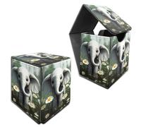 RWUTYTIUL Boîte de rangement pour cartes MTG Commander, boîte de rangement pour cartes pouvant contenir plus de 100 cartes à manches, cuir synthétique, grande taille, aimant puissant, pour jeux de