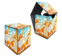 RWUTYTIUL Boîte de rangement pour cartes MTG Commander Deck Box, s'adapte à plus de 100 cartes avec manches, en cuir synthétique, grande taille, aimant puissant, pour jeux de société, Magic MTG TCG