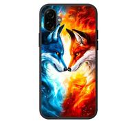 RWUTYTIUL Coque pour Samsung Galaxy A07 5G 6,7", coque de protection intégrale en TPU souple et ultra fine et souple pour homme et femme, rouge et bleu pour renard