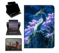 RWUTYTIUL Coque pour Samsung Galaxy Tab S10 Plus 2024/S9 FE+/S9 Plus 12,5" 2023, support rotatif à 360 degrés avec multi-angle vertical antichoc pour homme et femme, dragon d'arbre violet
