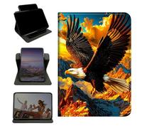 RWUTYTIUL Coque pour Samsung Galaxy Tab S10 Ultra 2024/S9 Ultra 2023/S8 Ultra 2022 14,6", support rotatif à 360 degrés avec multi-angle vertical antichoc pour homme et femme, aigle de montagne