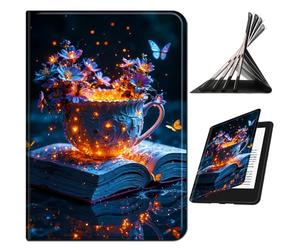 RWUTYTIUL Coque pour Samsung Galaxy Tab S11 Ultra 2025 14,6" SM-X930/X936, visualisation multi-angle, résistante aux chocs, avec fonction veille/réveil automatique pour homme et femme, tasse papillon