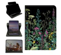 RWUTYTIUL Coque pour Samsung Galaxy Tab S7 FE 2021/S7 Plus 2020/S8 Plus 2022 12,4", support rotatif à 360 degrés avec multi-angle vertical antichoc pour homme et femme, fleur sauvage