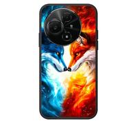RWUTYTIUL Coque pour TCL 605/60 SE 6,7", coque de protection intégrale en TPU souple ultra fine et flexible pour homme et femme, rouge bleu pour renard