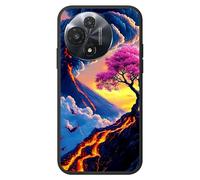 RWUTYTIUL Coque pour TCL 60R 6,7", coque de protection intégrale en TPU souple ultra fine et souple pour homme et femme, fleurs de cerisier volcaniques