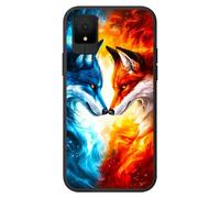 RWUTYTIUL Coque pour TCL K11 T432W/TCL 502, coque de protection intégrale en TPU souple ultra fine et souple pour homme et femme, rouge bleu pour renard
