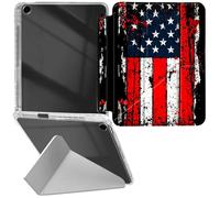 RWUTYTIUL Coque transparente en cuir pour iPad 9{^>e<^} génération 10,2" 2021/iPad Pro 10,5"/iPad Air 3e génération, coque de protection antichoc amusante avec béquille transparente pour femme et