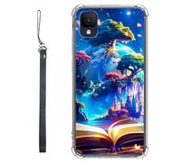 RWUTYTIUL Coque transparente pour TCL Ion Z T501L T501C TCL A3/A30 5,5" avec cordon - Transparente, anti-rayures et souple, en TPU souple et résistant aux chocs - Pour homme et femme - Château de