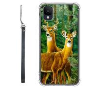 RWUTYTIUL Coque transparente pour TCL Ion Z T501L T501C TCL A3/A30 5,5" avec cordon - Transparente, anti-rayures et souple, en TPU souple et résistant aux chocs - Pour homme et femme - Cerf forestier