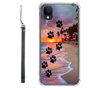 RWUTYTIUL Coque transparente pour TCL Ion Z T501L T501C TCL A3/A30 5,5" avec cordon - Transparente, anti-rayures et souple, en TPU souple et résistant aux chocs - Pour homme et femme - Motif