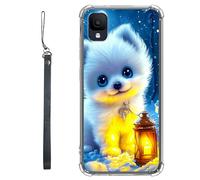 RWUTYTIUL Coque transparente pour TCL Ion Z T501L T501C TCL A3/A30 5,5" avec cordon - Transparente, anti-rayures et souple, en TPU souple et résistant aux chocs - Pour homme et femme - Chiot lanterne