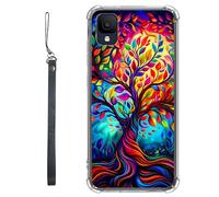 RWUTYTIUL Coque transparente pour TCL Ion Z T501L T501C TCL A3/A30 5,5" avec cordon - Transparente, anti-rayures et souple, en TPU souple et résistant aux chocs - Pour homme et femme - Motif arbre de