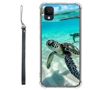 RWUTYTIUL Coque transparente pour TCL Ion Z T501L T501C TCL A3/A30 5,5" avec cordon - Transparente, anti-rayures et souple, en TPU souple et résistant aux chocs - Pour homme et femme - Tortue de mer