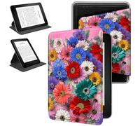 RWUTYTIUL Étui magnétique amovible pour Amazon Kindle Paperwhite 4 10{^>e<^} génération 2018, rotation à 360 degrés, coque amovible avec fonction veille/réveil automatique, rose sauvage