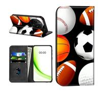 RWUTYTIUL Étui portefeuille à rabat pour TCL 60 SE NxtPaper 6,7" avec porte-cartes de crédit, coque magnétique antichoc avec emplacements pour cartes pratiques et béquille [blocage RFID], baseball