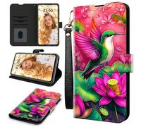 RWUTYTIUL Étui portefeuille pour AT&T Radiant Max 5G/Cricket Dream 5G avec 3 porte-cartes de crédit et dragonne, résistant aux chocs, emplacements pour cartes pratiques, béquille, rabat pour homme