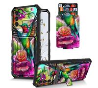 RWUTYTIUL Étui portefeuille pour Samsung Galaxy A14 5G avec fente pour carte d'identité amovible, béquille intégrée, double couche en polycarbonate rigide, robuste et souple, pour Galaxy A14 5G 6,6