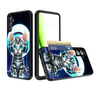 RWUTYTIUL Étui portefeuille pour Samsung Galaxy A54 5G 6,4" avec fente pour cartes, cartes de crédit, cartes d'identité, espèces, double couche de protection antichoc en silicone souple robuste pour