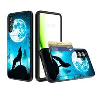 RWUTYTIUL Étui portefeuille pour Samsung Galaxy A54 5G 6,4" avec fente pour cartes, cartes de crédit, cartes d'identité, espèces, double couche, protection antichoc en silicone souple robuste pour