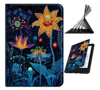 RWUTYTIUL Étui pour iPad Air 11" 2024/iPad Air 6e/5e/4e génération (2025/2024/2022/2020) 10,9 pouces, résistant aux chocs, coque de protection multi-angle avec mise en veille/réveil automatique, fleur