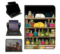 RWUTYTIUL Étui pour iPad Pro 11" M5 2025 6e génération/M4 2024 5e génération, support rotatif à 360 degrés avec coque de protection verticale antichoc multi-angles pour homme et femme, vase, livres