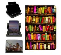 RWUTYTIUL Étui pour iPad Pro 11" M5 2025 6e génération/M4 2024 5e génération, support rotatif à 360 degrés avec coque de protection verticale antichoc multi-angles pour homme et femme, livres d'art