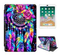 RWUTYTIUL Étui pour Kindle Paperwhite 12e génération 2024 et Kindle Colorsoft Signature Edition 7" rotatif à 360 degrés - Coque de protection antichoc pour femme et homme - Motif attrape-rêves
