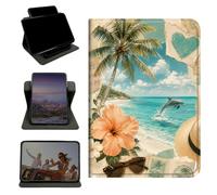 RWUTYTIUL Étui pour Samsung Galaxy Tab A11+ Plus/A9+ 11" 2025/2023 | Support rotatif à 360 degrés avec coque de protection antichoc multi-angles verticaux et horizontaux, montagnes bibliques