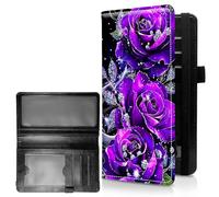 RWUTYTIUL Housse de carnet de chèques personnel pour homme et femme, grande capacité en cuir avec porte-stylo, organiseur de cartes pour femme, blocage RFID, dragon enflammé, Chéquier-792