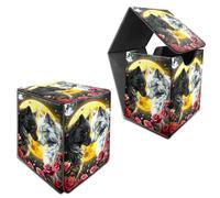 RWUTYTIUL MTG Commander Deck Box Boîte de rangement pour plus de 100 cartes avec étui en cuir synthétique Grand support de cartes pour jeux de société Magic MTG TCG CCG