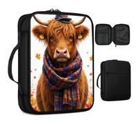 RWUTYTIUL Pochette pour livre pour homme et femme 27,9 x 22,1 cm, sac bible avec poignée, 2 marque-pages et poche à fermeture éclair, cadeau pour anniversaire, remise de diplôme, lecture, écharpe