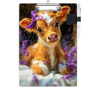 RWUTYTIUL Porte-bloc avec passant pour stylo, format lettre A4, clip discret et porte-stylo autocollant pour ordinateurs portables, infirmières, bureau, médecins, salles de affaires, femmes