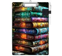 RWUTYTIUL Porte-bloc avec passant pour stylo, format lettre A4, clip discret et porte-stylo autocollant pour ordinateurs portables, infirmières, bureau, médecins, salles de affaires, femmes