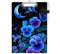 RWUTYTIUL Porte-bloc avec passant pour stylo, format lettre A4, clip discret et porte-stylo autocollant pour ordinateurs portables, infirmières, étudiants, bureau, médecins, salles de classe, femmes