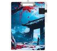 RWUTYTIUL Porte-bloc avec passant pour stylo, format lettre A4, clip discret et porte-stylo autocollant pour ordinateurs portables, infirmières, étudiants, bureau, médecins, salles de classe, femmes