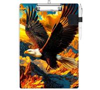 RWUTYTIUL Porte-bloc avec passant pour stylo, format lettre A4, clip discret et porte-stylo autocollant pour ordinateurs portables, infirmières, étudiants, bureau, médecins, salles de classe, femmes