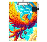 RWUTYTIUL Porte-bloc avec passant pour stylo, format lettre A4, clip discret et porte-stylo autocollant pour ordinateurs portables, infirmières, étudiants, bureau, médecins, salles de classe, femmes