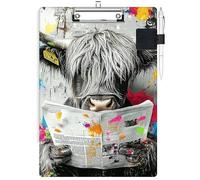 RWUTYTIUL Porte-bloc avec passant pour stylo, format lettre A4, clip discret et porte-stylo autocollant pour ordinateurs portables, infirmières, étudiants, bureau, médecins, salles de classe, femmes