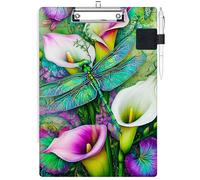 RWUTYTIUL Porte-bloc avec passant pour stylo, format lettre A4, clip discret et porte-stylo autocollant pour ordinateurs portables, infirmières, étudiants, bureau, médecins, salles de classe, femmes