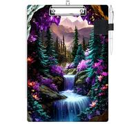 RWUTYTIUL Porte-bloc avec passant pour stylo, format lettre A4, clip discret et porte-stylo autocollant pour ordinateurs portables, infirmières, bureau, médecins, salles de affaires, femmes