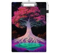 RWUTYTIUL Porte-bloc avec passant pour stylo, format lettre A4, clip discret et porte-stylo autocollant pour ordinateurs portables, infirmières, bureau, médecins, salles de affaires, femmes