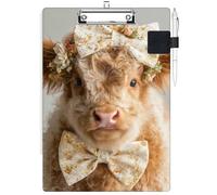 RWUTYTIUL Porte-bloc avec passant pour stylo, format lettre A4 standard, clip discret et porte-stylo autocollant pour ordinateurs portables, infirmières, bureau, médecins, salles de affaires