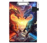 RWUTYTIUL Porte-bloc avec passant pour stylo, format lettre A4 standard, clip discret et porte-stylo autocollant pour ordinateurs portables, infirmières, étudiants, bureau, médecins, salles de classe