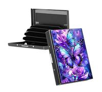 RWUTYTIUL Porte-cartes de visite en métal pour homme et femme, porte-cartes RFID rectangulaire en aluminium pour cartes de crédit, cartes d'identité, accessoires de voyage, colibri, KBE-714