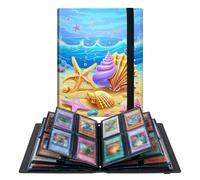RWUTYTIUL Shell Beach Album à 4 poches avec 160 cartes à collectionner en polyuréthane extensible pour sport, MTG et autres dossiers TCG