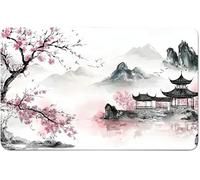 RWUTYTIUL Tapis de jeu pour cartes MTG 61 x 35,6 cm sans zone - Tapis de jeu cousu pour tableau de commandant TCG RPG CCG - Tablette de bureau - Tapis de souris pour accessoires de jeu - Peinture à