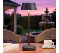 RWWR Lampe de Table Solaire LED Outdoor 3000K Interrupteur tactile 2-en-1 rechargeable Lampe de Table sans fil IP44 pour camping jardin balcon terrasse